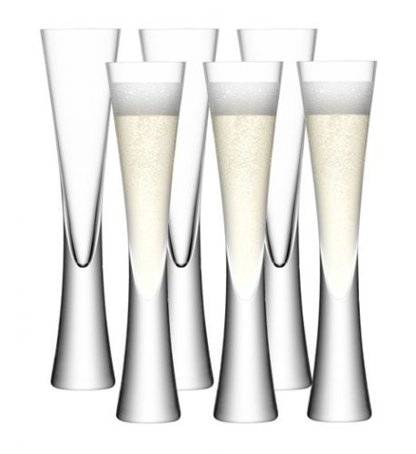 LSA International Moya Champagne Flute 5.7 fl oz /H9.75in Clear x 2 