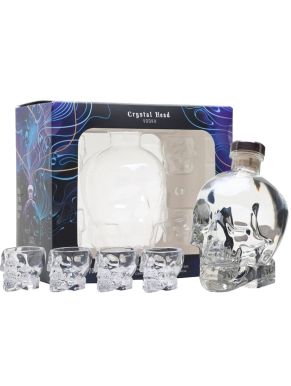 Crystal Head Vodka 70cl Skull and Shot Glass Gift Box