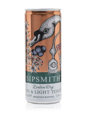 Sipsmith Light Gin and Tonic Pre-Mix Can 25cl