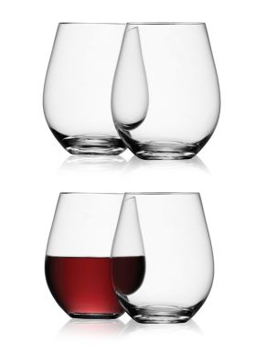 LSA Wine Collection Red Wine Stemless Glasses - 530ml (Set of 4)